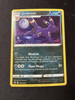 Umbreon Holo Rare Black Star Promo #SWSH129 Pokemon Sword & Shield - Image 1