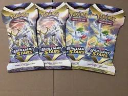 Pokemon Brilliant Stars Sleeved Booster Packs X4 - Image 1