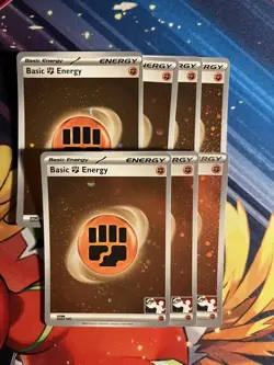 Pokemon TCG Prize Pack Series 4/5 Holo Play Stamped Fighting Energy x7 - Image 1