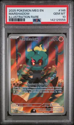 Pokemon - Mega Evolution - Marshadow 146/132 PSA 10 Illustration Rare - Image 1