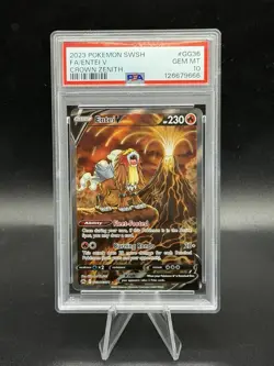 2023 POKEMON SWSH CROWN ZENITH #GG36 FA ENTEI V PSA 10 GEM MINT - Image 1