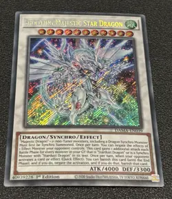 Yu-Gi-Oh! Shooting Majestic Star Dragon Synchro Holo DAMA-EN039 1st Edition - Image 1