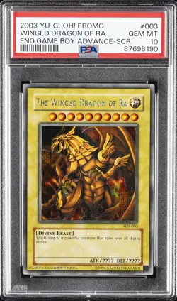 2003 YU-GI-OH! PROMO #003 THE WINGED DRAGON OF RA PSA 10 - Image 1