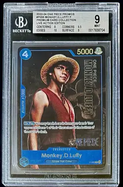 BGS 9 One Piece P-055 P Monkey.D.Luffy - ENG - Live Action Edition - Graded - Image 1