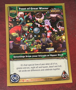 Upper Deck "World of Warcraft" Trading Card Game Card (TCG) Christmas, Promo - Image 1
