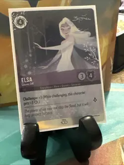 Disney Lorcana D 100 Elsa Gloves Off 19/P1 Promo Foil - Image 1