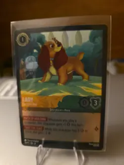Disney Lorcana - Lady Decisive Dog 28/P2 FOIL League Promo Card NM/M - Image 1