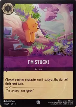 63/204 I'M STUCK! RISE OF FLOODBORN FOIL COMMON DISNEY LORCANA CARD - Image 1
