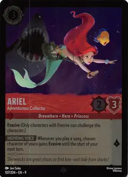Ariel Adventurous Collector Foil 107/204 Fabled Disney Lorcana - Image 1