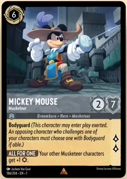 Disney Lorcana - Mickey Mouse - Musketeer 186/204 Non-foil - Image 1