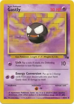 Gastly 33/62 Fossil Set Unlimited Vintage 1999 Pokemon Card - Image 1