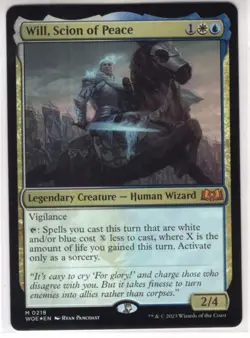 MTG Wilds Of Eldraine Foil Card #218 Will, Scion of Peace - Image 1