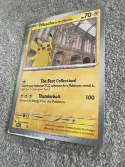 Pikachu At The Museum, Pokemon X Natural History Museum Jumbo Promo Pokemon Card - Image 2