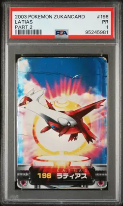 PSA 1 PR 2003 CARDDASS POKEMON ADVANCED GENERATION ZUKANCARD PART 2 #196 LATIAS - Image 1