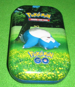 Pokemon Go Trading Card Game TCG Empty Mini Tin Snorlax #143 Art Card & Coin - Image 1