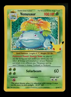 Venusaur 15/102 Celebrations 25th Anniversary Holo Rare Pokemon Card TCG - Image 1