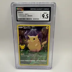 Pokemon Celebrations Pikachu 005/025 Holo CGC MINT+ 9.5 Graded in Slab - Image 1