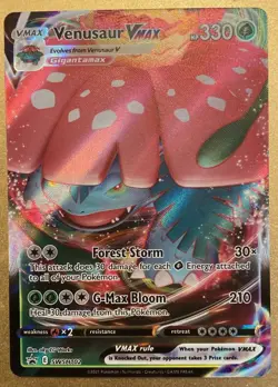 Pokemon TCG Venusaur VMAX Holo Sword & Shield Black Star Promo Card SWSH102 NM - Image 1