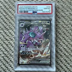 2025 Pokemon Team Rocket's Nidoking ex Special Illustration Rare 233/182 PSA 10 - Image 1