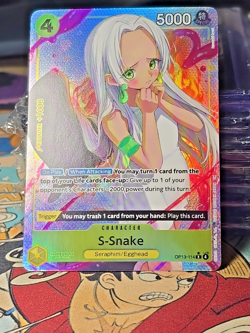 One Piece CCG S-Snake OP13-114 Alternate Art Foil Rare - Carrying on His Will - Image 1