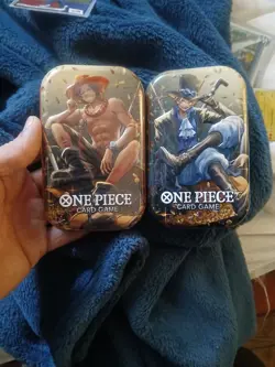 One Piece Card Mini-Tin Pack Set Vol.2 New Sealed.Includes Sabo Tins - Image 1