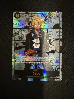Namco Sabo Secret Rare Foil OP13-120 Blocker One Piece CCG Carrying on His Will - Image 1