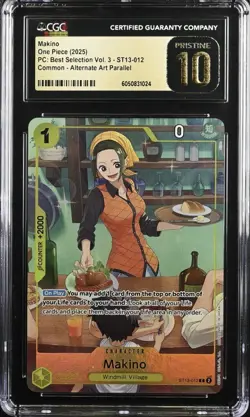 2025 ONE PIECE CCG MAKINO ALTERNATE ART ST13-012 CGC 10 PRISTINE - Image 1