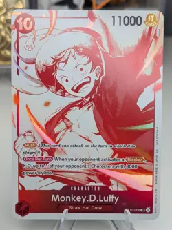 One Piece Card Game Monkey.D.Luffy Treasure 3rd Anni Promo ST10-006 SR Foil NM - Image 1