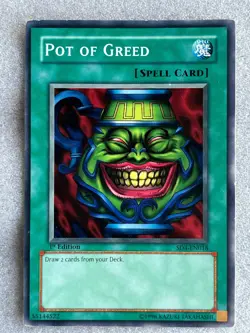 Yu-Gi-Oh! TCG Pot of Greed SD4-EN018 1st Edition - Image 1