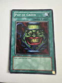 YUGIOH Pot of Greed, SD4-EN018 1st Ed MP - Image 1