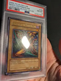 Yugioh Right Leg of the Forbidden One LOB-120 1st Edition Ultra Rare PSA 8 NM-MT - Image 3