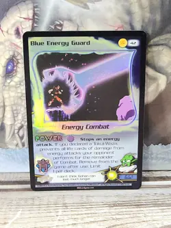 Dragon Ball z CCG Blue Energy Guard DBZ TCG Card FOIL 42 Fusion Saga - MP - Image 1