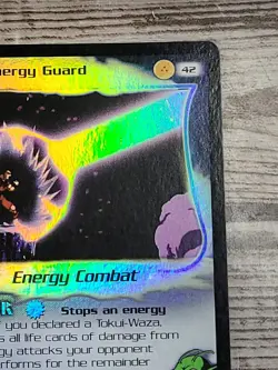 Dragon Ball z CCG Blue Energy Guard DBZ TCG Card FOIL 42 Fusion Saga - MP - Image 4