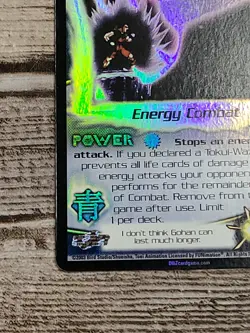 Dragon Ball z CCG Blue Energy Guard DBZ TCG Card FOIL 42 Fusion Saga - MP - Image 5