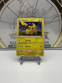 Pokemon TCG Pikachu SWSH039 Sword & Shield Holo Black Star Promo Card - Image 1