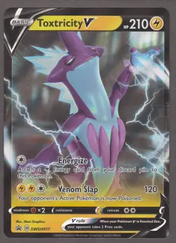 Toxtricity V SWSH017 Black Star Promo Ultra Rare Holo Foil Pokemon Card NM - Image 1