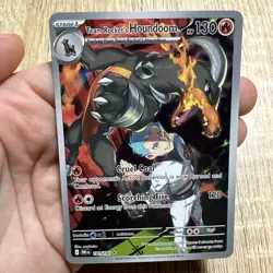 Pokemon TCG Team Rockets Houndoom Illustration Rare Card 191/182 Destined Rivals - Image 1