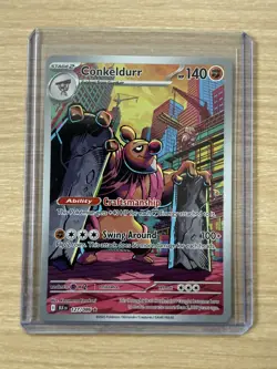 Pokemon Card - Conkeldurr 127/086 - Black Bolt English - Illustration Rare - NM - Image 4