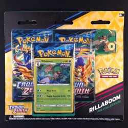 Crown Zenith Blister Pack - Rillaboom Promo - Pokemon Card - Image 1
