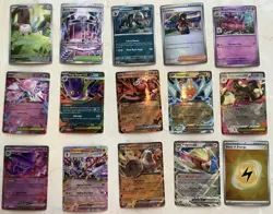 Pokemon Lot Of 15 Cards EX’s, Mega EX’s, Full Arts, IR, Masterball & More! - Image 1