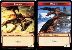Dragon (0016) / Dragon (0017) Doubled-Sided Token [Foundations] MTG 🔥 - Image 1
