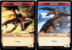 Dragon (0016) / Dragon (0017) Doubled-Sided Token [Foundations] MTG 🔥 - Image 2