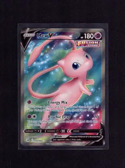 2021 Pokemon SWSH08 Fusion Strike MEW V #250 Full Art Ultra Rare Holo - Image 1