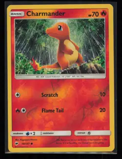 Charmander 18/147 Pokemon Burning Shadows Common Near Mint Reverse Holo - Image 1