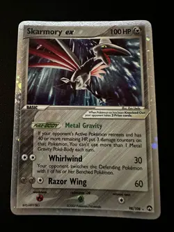 Pokemon Skarmory ex 98/108 EX Power Keepers Ultra Rare Holo LP/NM - Image 1
