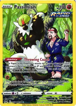 Pokemon TCG Passimian SWSH12: Silver Tempest Trainer Gallery TG08/TG30 Holo VLP - Image 1