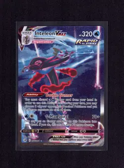 2021 Pokemon SWSH08 Fusion Strike INTELEON VMAX #266 Alternate Art Secret Rare - Image 1