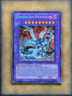 Yugioh Chimeratech Overdragon LCGX-EN183 Secret Rare MP - Image 1