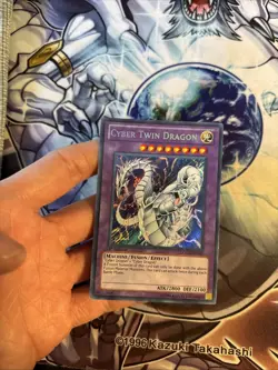 (7) Yugioh Cyber Twin Dragon LCGX-EN180 Secret Rare 1st Ed LP - Image 5