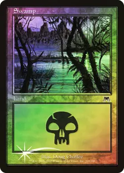 MTG magic cards 1x Swamp (340) - Foil Onslaught Light Play, English - Image 1